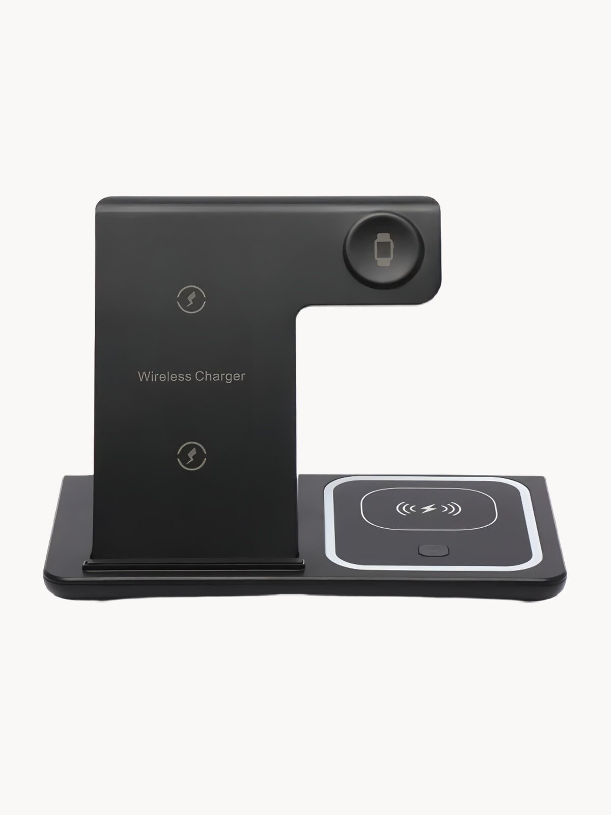 Беспроводная зарядная станция "3 в 1", для iPhone, Apple Watch и AirPods, с LED-подсветкой / без коробки