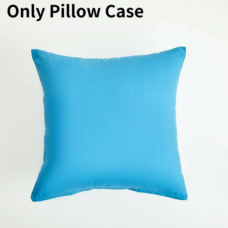 Чехол для декоративной подушки из прочного толстого полиэстера для дивана и зоны отдыха 45х45см голубой