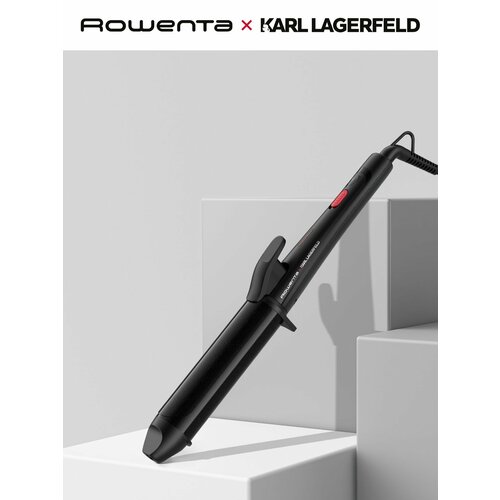 Плойка Rowenta Karl Lagerfeld CF322LF0, 38 мм, черная, покрытие Keratin & Glow — купить, цена, характеристики