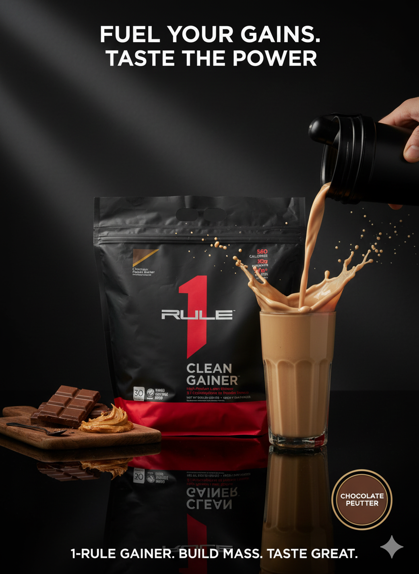 Rule1 Clean gainer 4,35 kg вкус Шоколад гейнер с белком для набора массы
