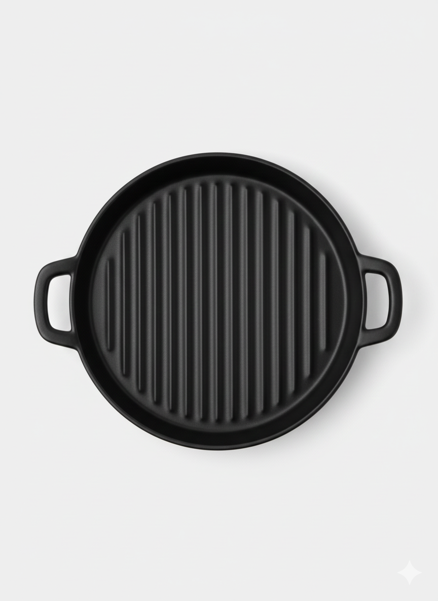 Круглые керамические тарелки "HAPPY KITCHEN", бренд, ручная работа — фото 1