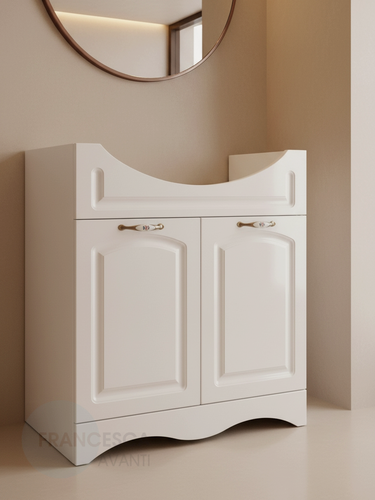 Изображение товара Тумба под раковину в ванную Империя 75 белый с подсветкой (Умывальник Элеганс 75 приобретается отдельно)