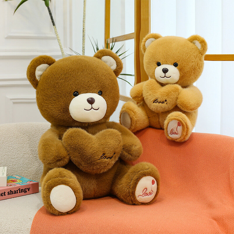 Романтический Плюшевый Мишка Тедди мягкая игрушка(с Сердцем "Love"): Идеальный Подарок для Любимого Человека!