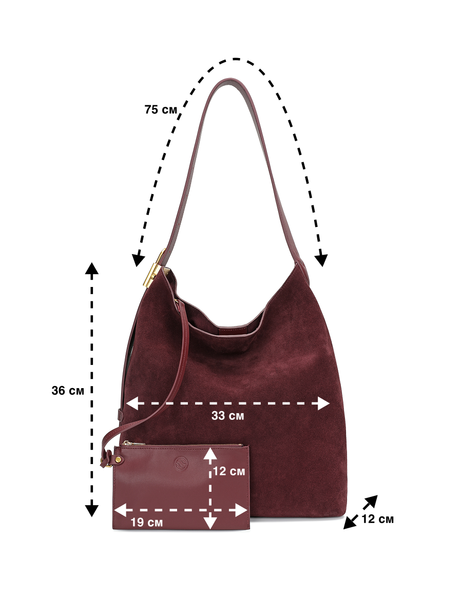 Сумка мешок Paprika Bag Italy, красный, фиолетовый — фото 1