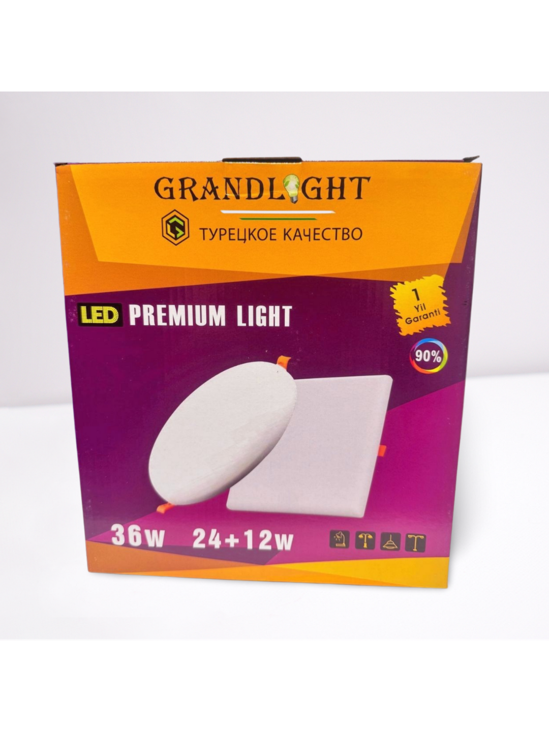 Свет-к "GRAND LIGHT" 36W 6500K (вн. круглый) акрил