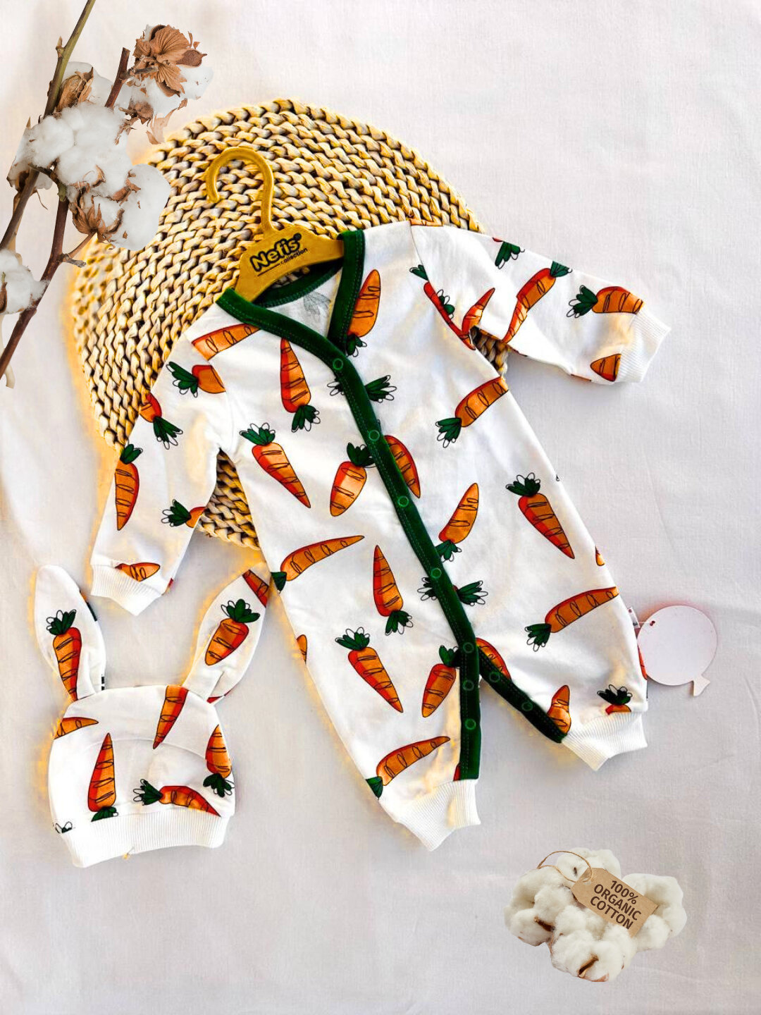 Комбинезон , размер 80, оранжевый — фото 1