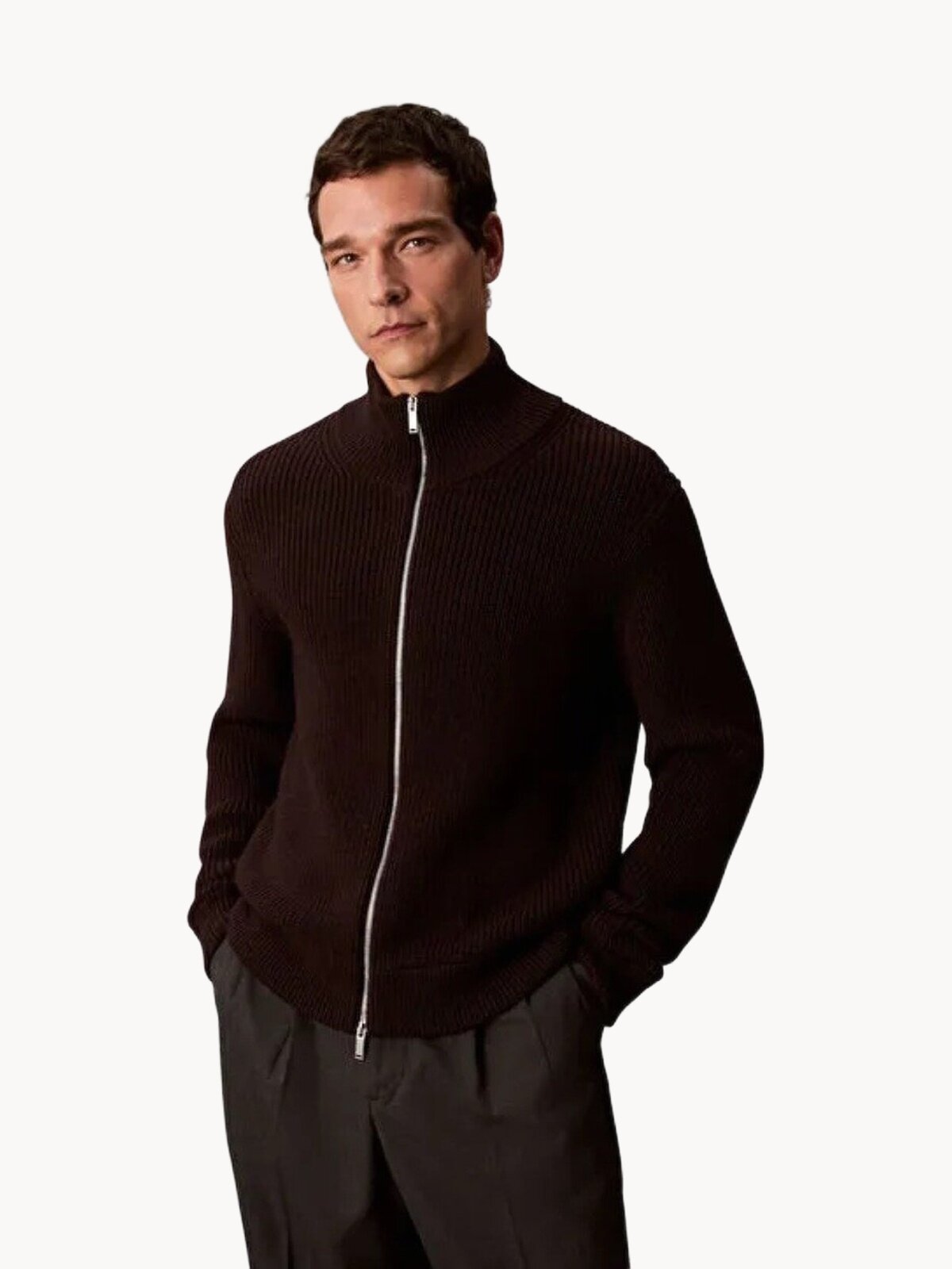 Свитер CALVIN KLEIN, размер  L, , коричневый