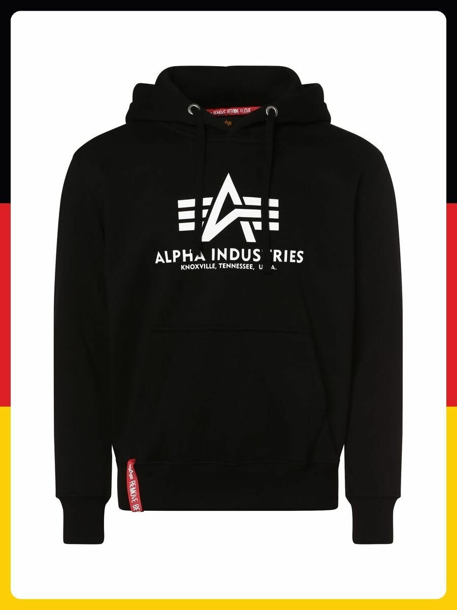 Худи спортивное ALPHA INDUSTRIES, размер S, , черный