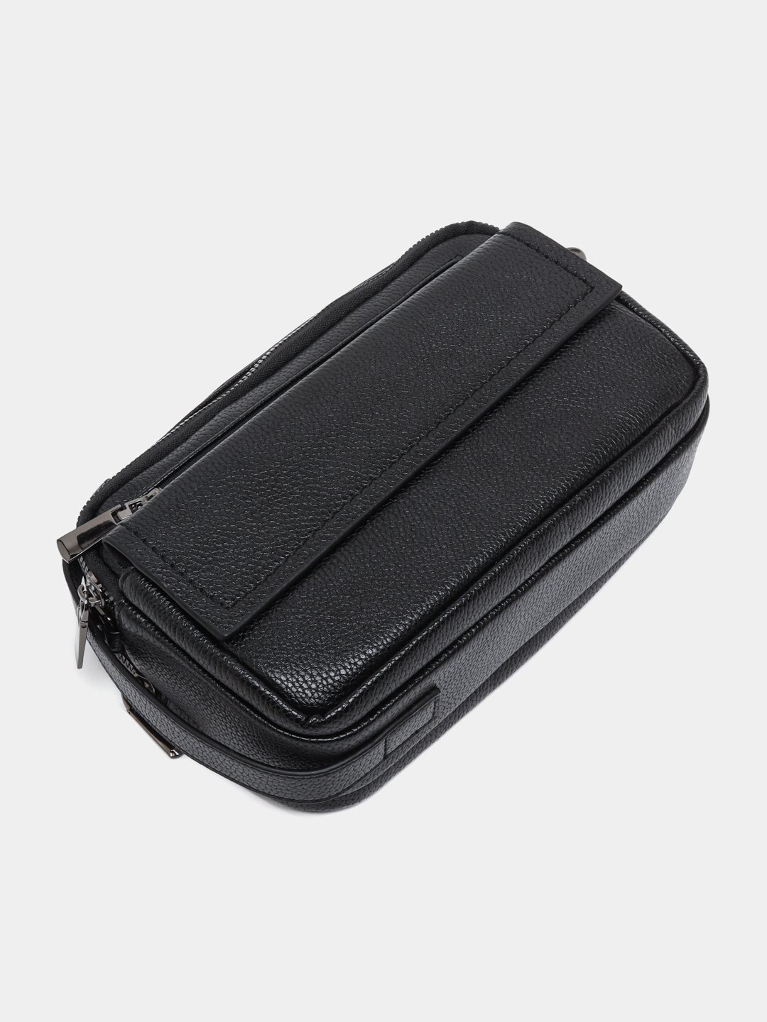 Портмоне, фактура зернистая, под рептилию, матовая, хром — фото 1