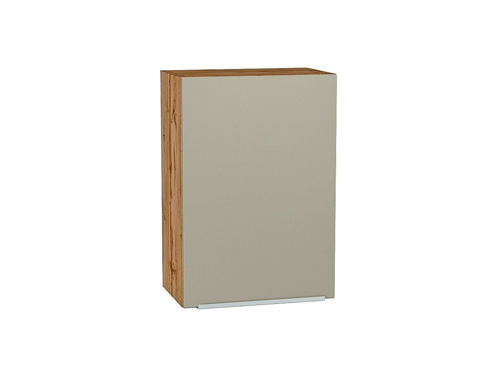 VVT Шкаф верхний с 1-ой дверцей Фьюжн Дуб Вотан, Silky Grey, 720, 500 В*Ш*Г 716*500*320, фасад МДФ Silky Grey, корпус Дуб Вотан Silky Grey