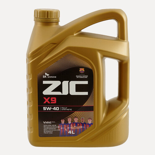 Изображение товара Масло моторное ZIC X9 5W40 синтетика 4 л 162613