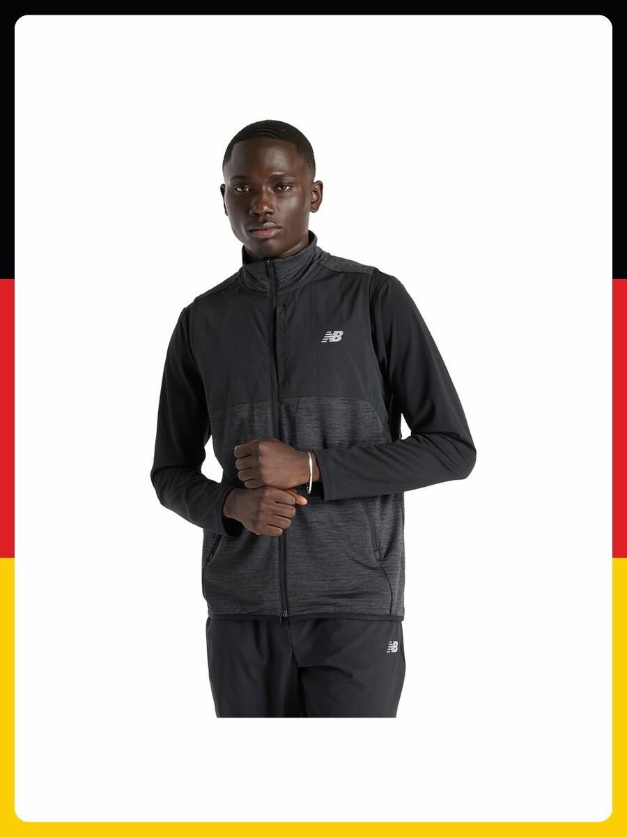 Жилет спортивный New Balance Базовая коллекция, размер XL, серый