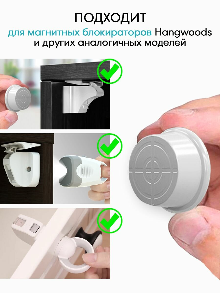 Дополнительный ключ к магнитным блокираторам, Hangwoods. Блокиратор дверей/ящиков — фото 1