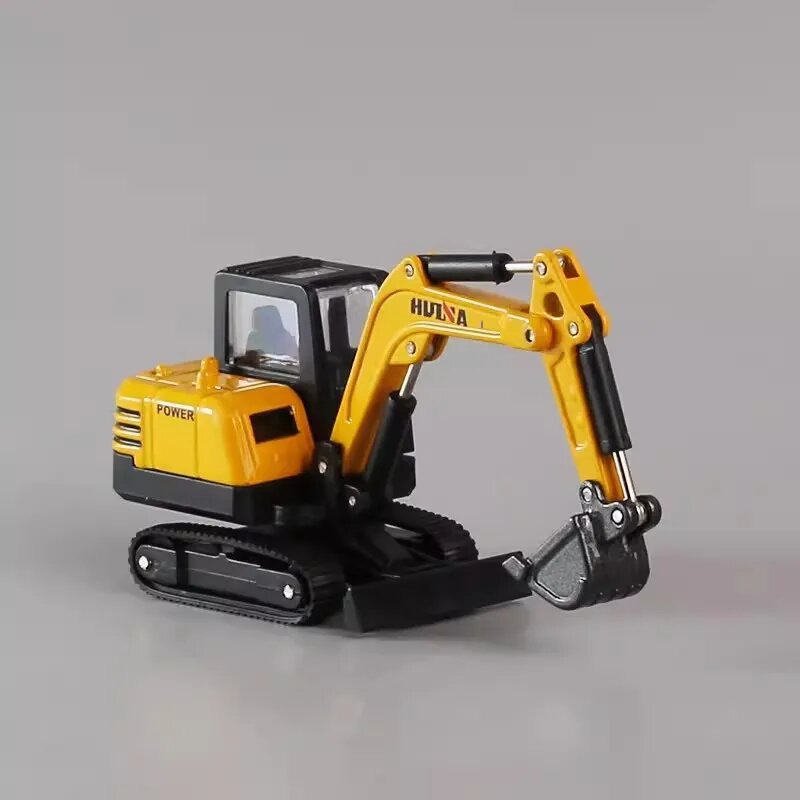 Мини-экскаватор Hangjue 1:64 металлический, Желтый