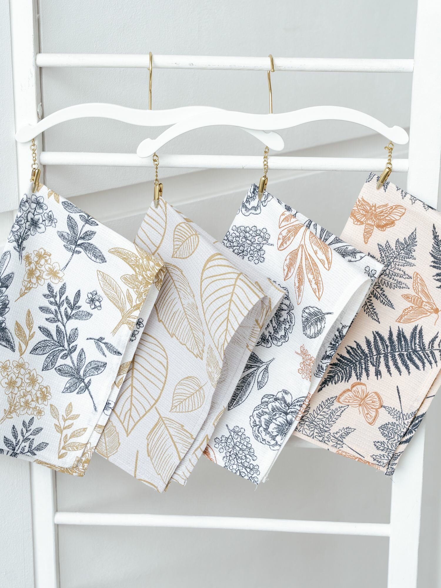 Полотенца кухонные 4 шт, Вафельное полотно, 35х60