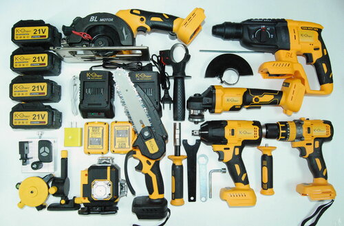 Изображение товара Аккумуляторный набор электроинструмента, 7 в 1, 21 V, бесщеточный.