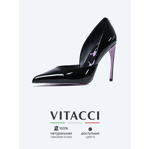 фото Туфли лодочки vitacci, размер 37, черный