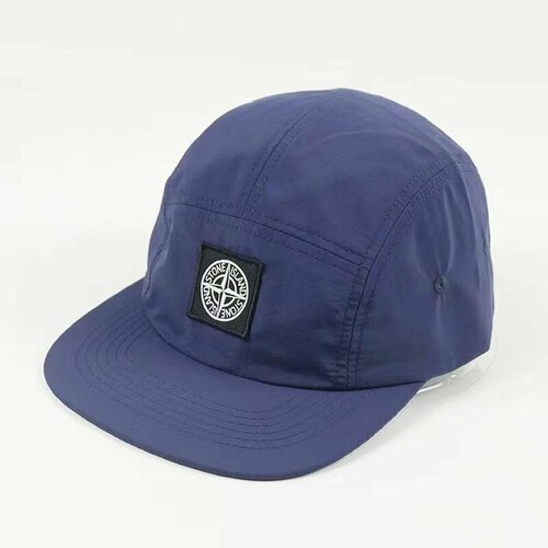 фото Бейсболка stone island базовая коллекция для мужчин и женщин, размер onesize, синий
