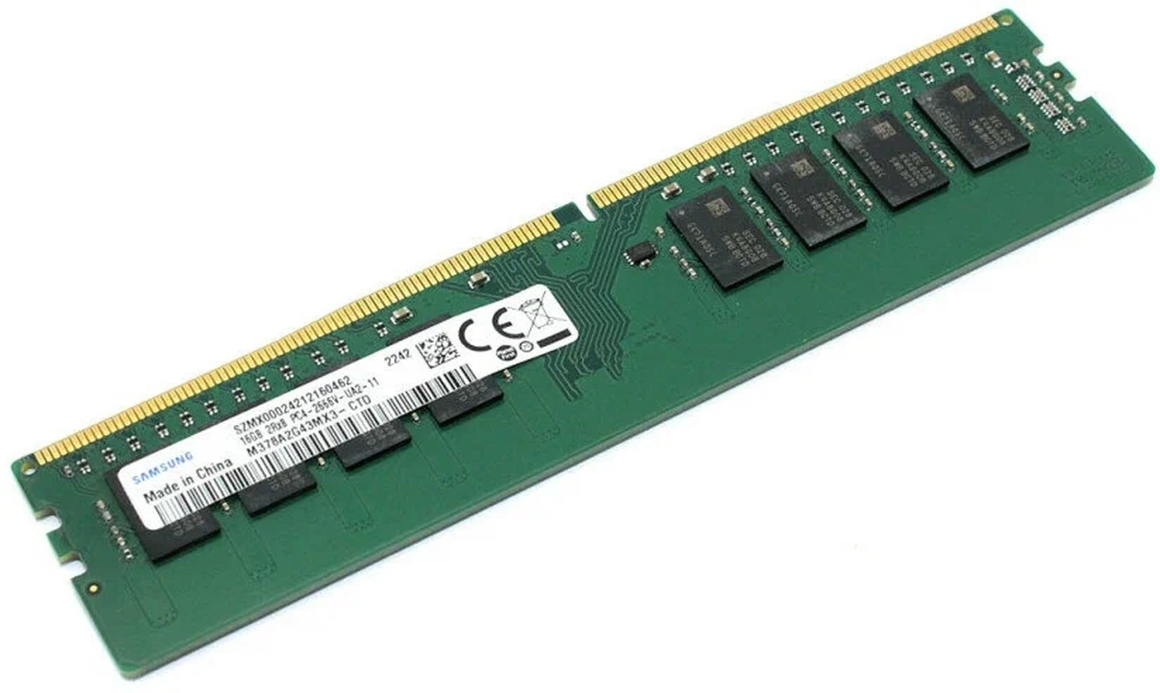 Модуль памяти DIMM DDR4 16Gb, 2666Mhz, Samsung (M378A2K43CB1-CTD)