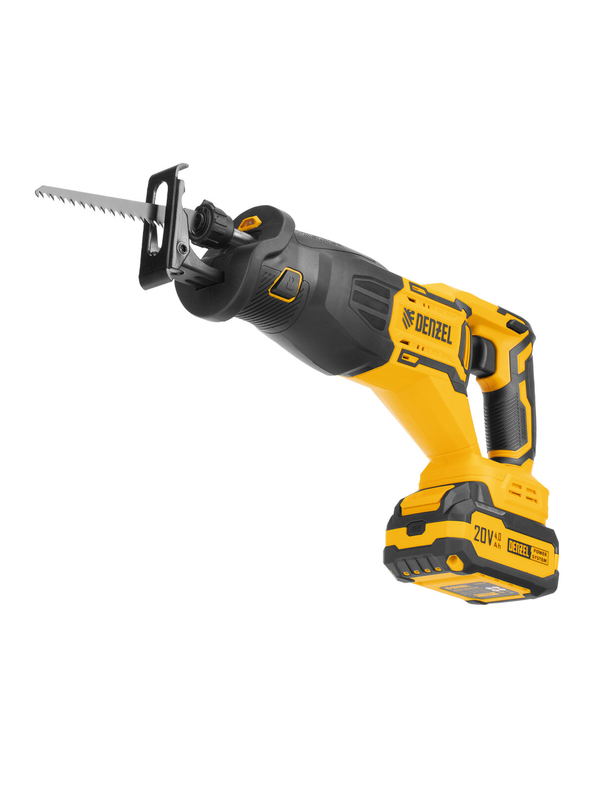 Пила сабельная аккумуляторная бесщеточный двигатель Denzel, RS-250, Li-Ion, 20 В , 28802 — фото 1