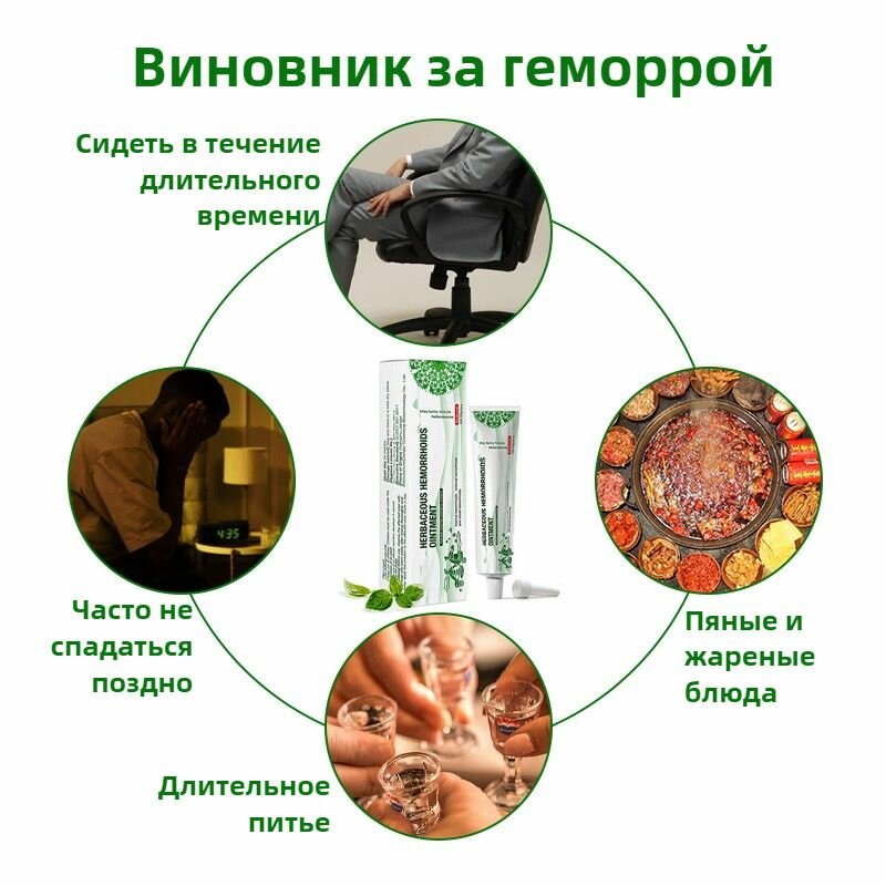 Изображение Мазь от геморроя и анальных трещин / Геморект, 100% натуральная фитотерапия. Китайская чудо мазь.