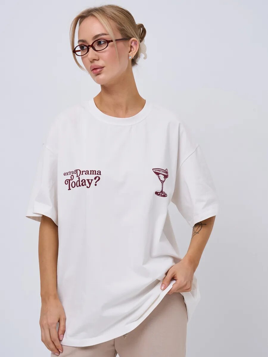 Футболка Телодвижения, размер 170-92-98 (46) M, бежевый — фото 1