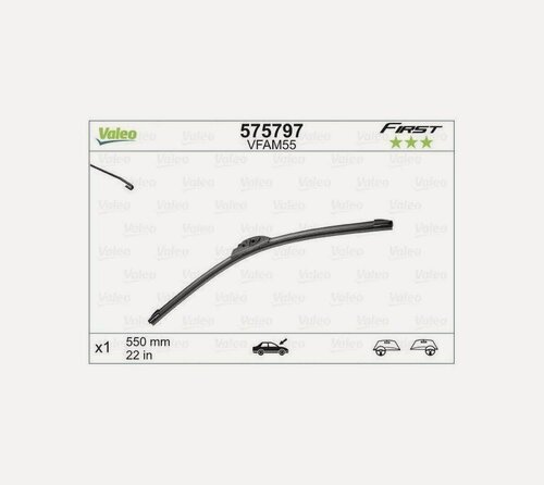 Изображение товара Щетка стеклоочистителя для автомобилей Valeo 575797, длина 550 мм