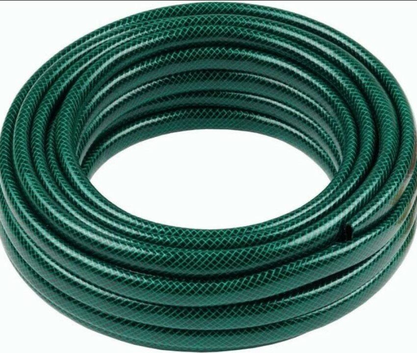 Шланг ПВХ 3 4   19 мм  50м  армир  3 сл  толщ  1 5мм  непрозрач зеленый Метеор  ПолимерШланг  арт  733421 