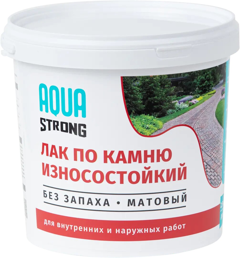 Лак по камню Aquastrong матовый прозрачный 2.5 кг
