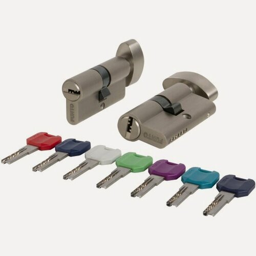 Изображение товара Punto Цилиндровый механизм MaxPro7002Knob65mm(30+10+25) SN никель 7key с вертушкой