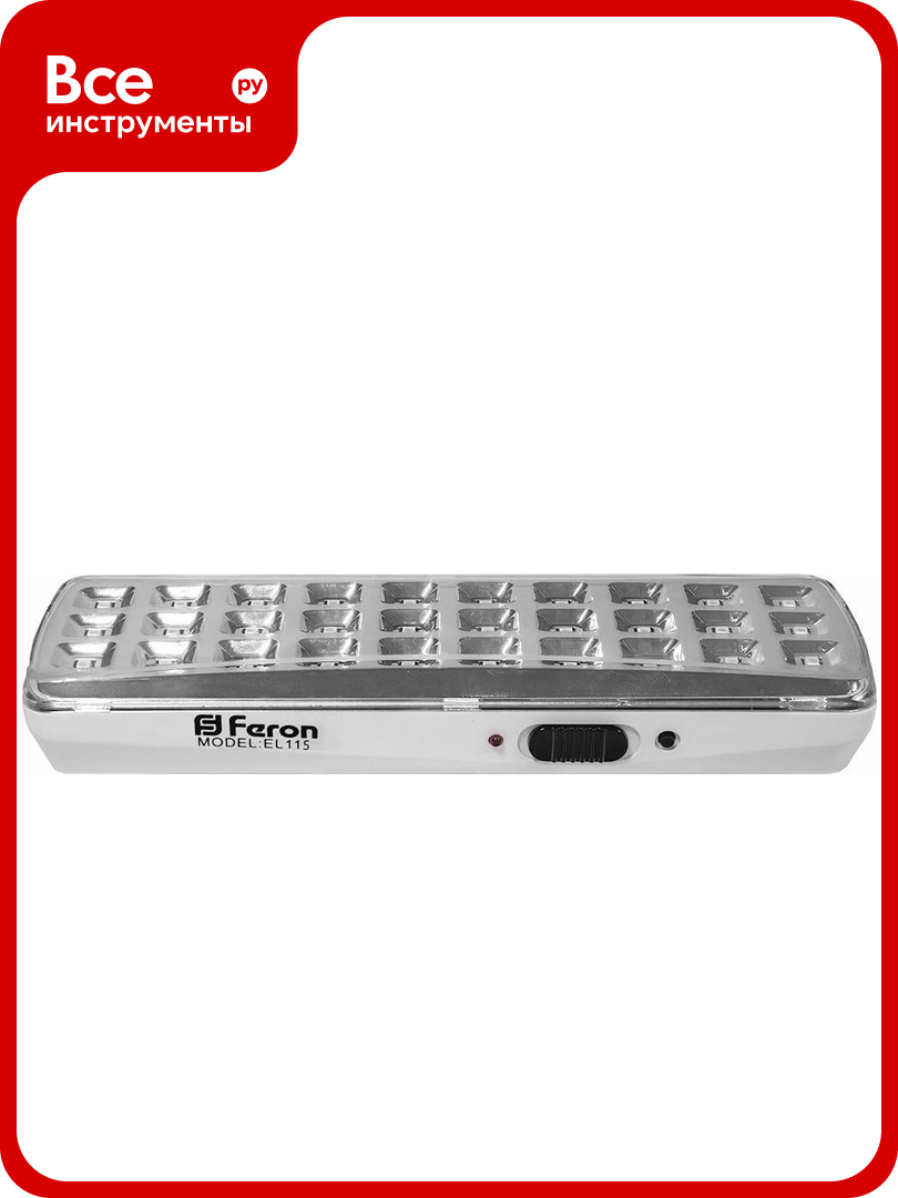 Аккумуляторный светильник 30LED, DC, белый Feron EL115 12668