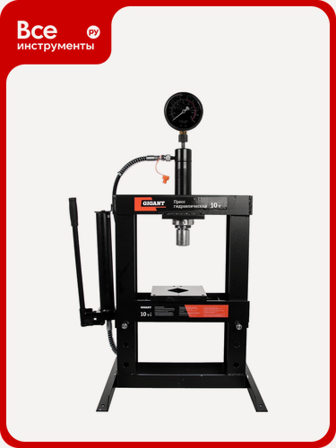 Изображение товара Гидравлический пресс Gigant 10т, Рабочий ход 170мм, GHP-10, ручку, выпрессовки деталей