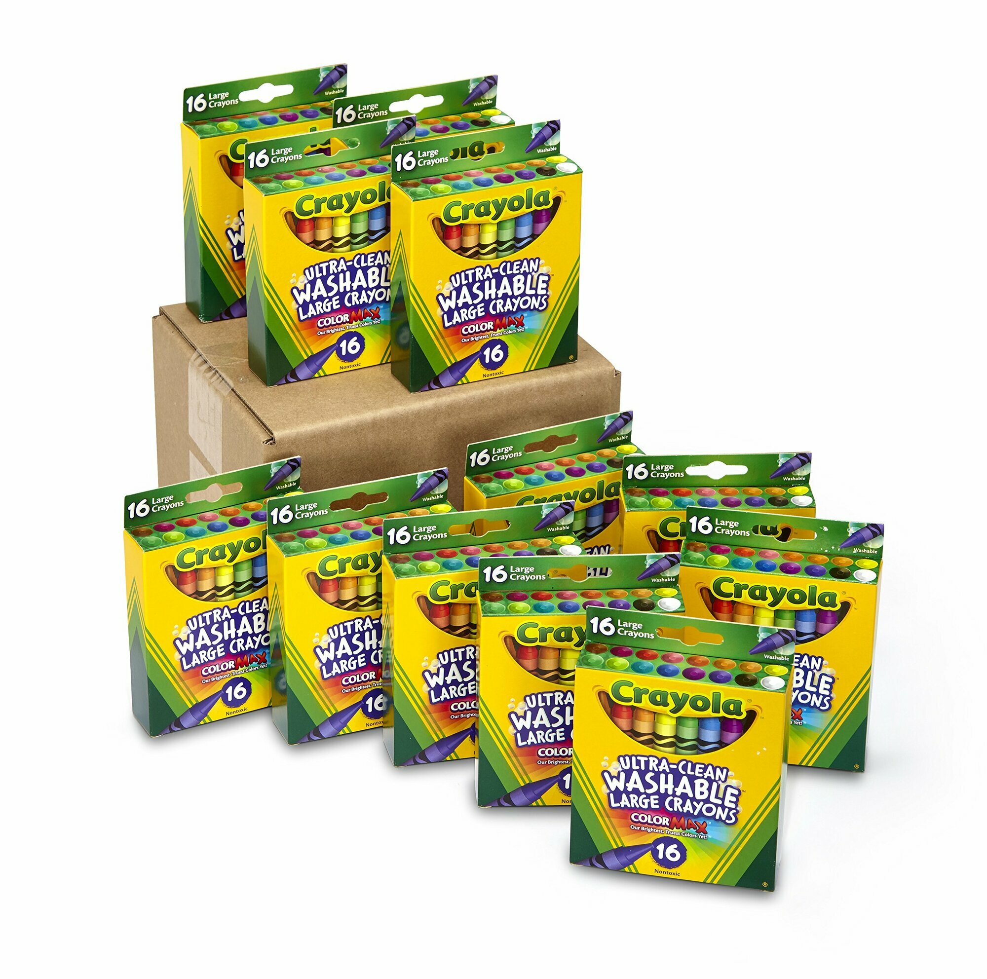 Мелки восковые Crayola Ultra-Clean Washable Large Crayons, по 16 штук