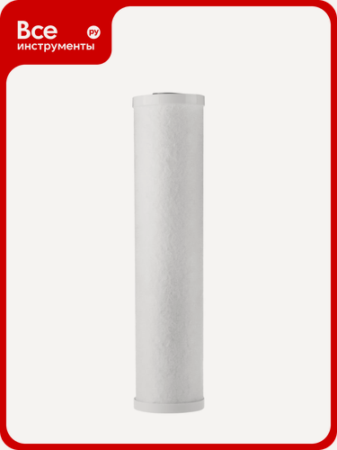 Изображение товара Картридж обезжелезивающий Гейзер BB20 для бытовых систем водоочистки, полипропиленовый, механическая и сорбционная