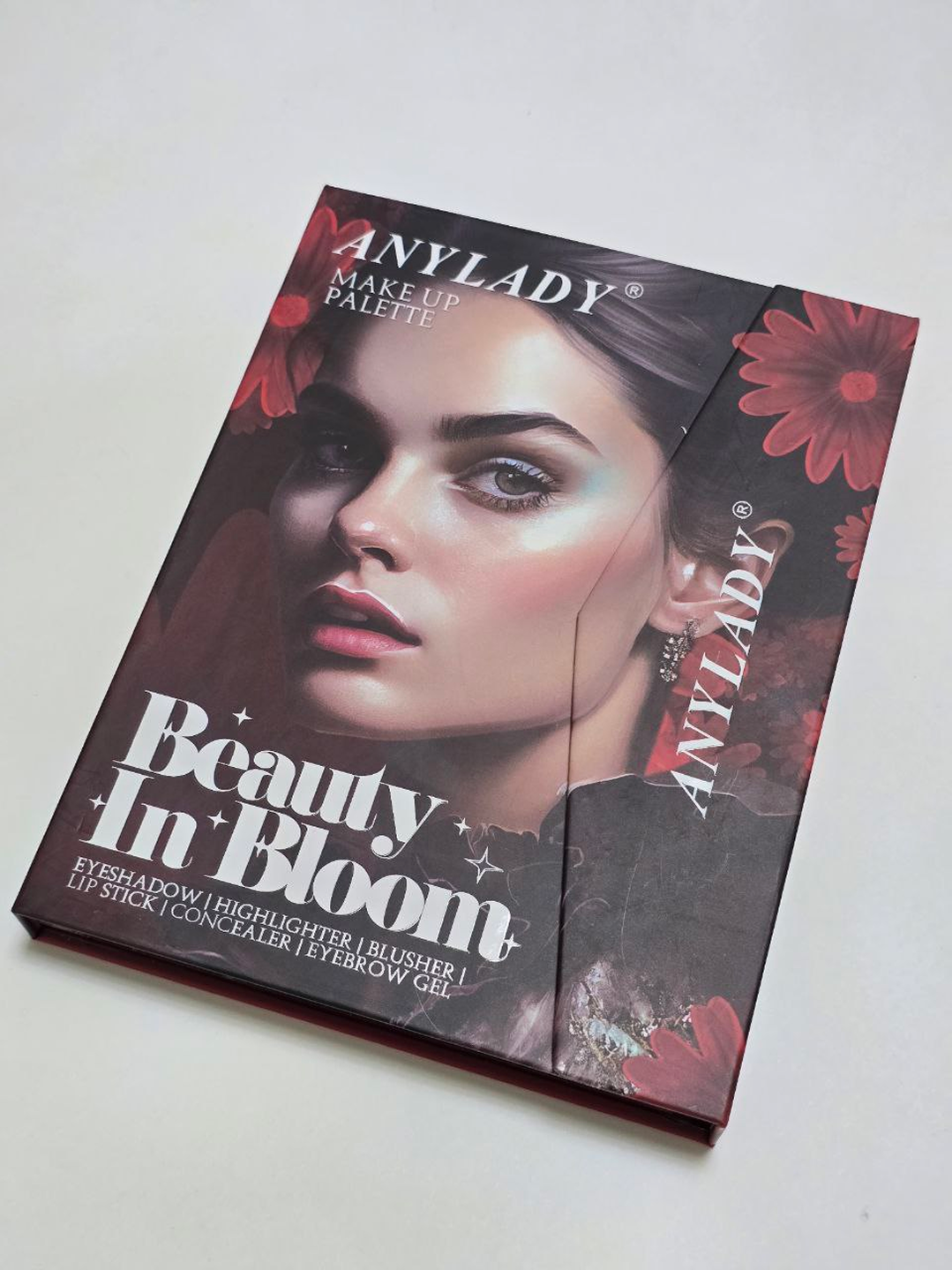 Тени для век в форме книги, с кисточкой, румянa, контринг, помада