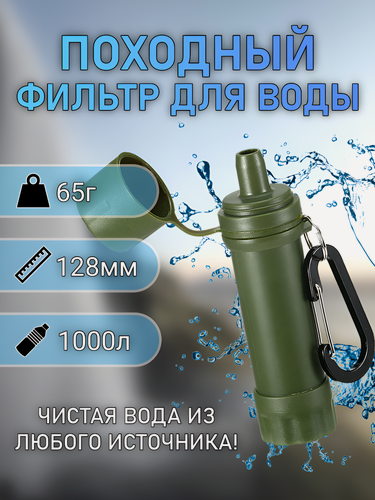 Изображение товара Фильтр для воды походный, мини фильтр, фильтрация 0,01 микрон.