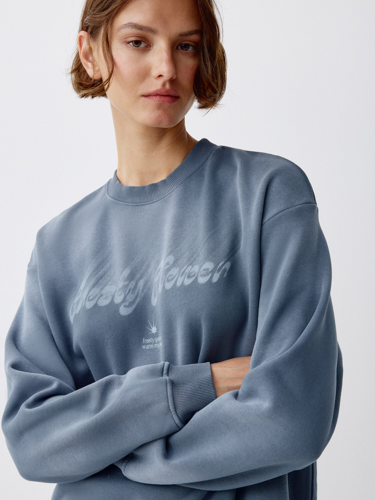 Свитшот Sela, размер 48, , серо-голубой