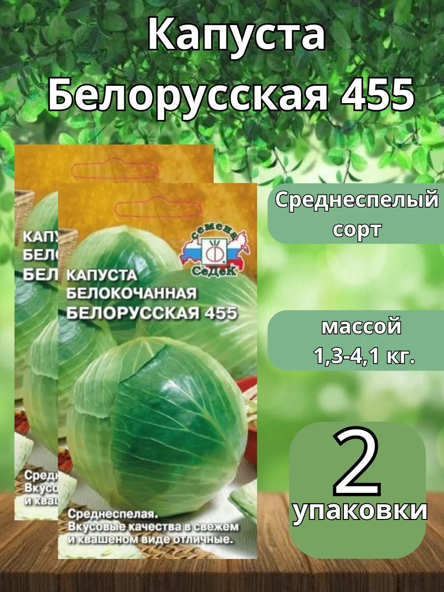 Капуста Белорусская 455 2 упаковки