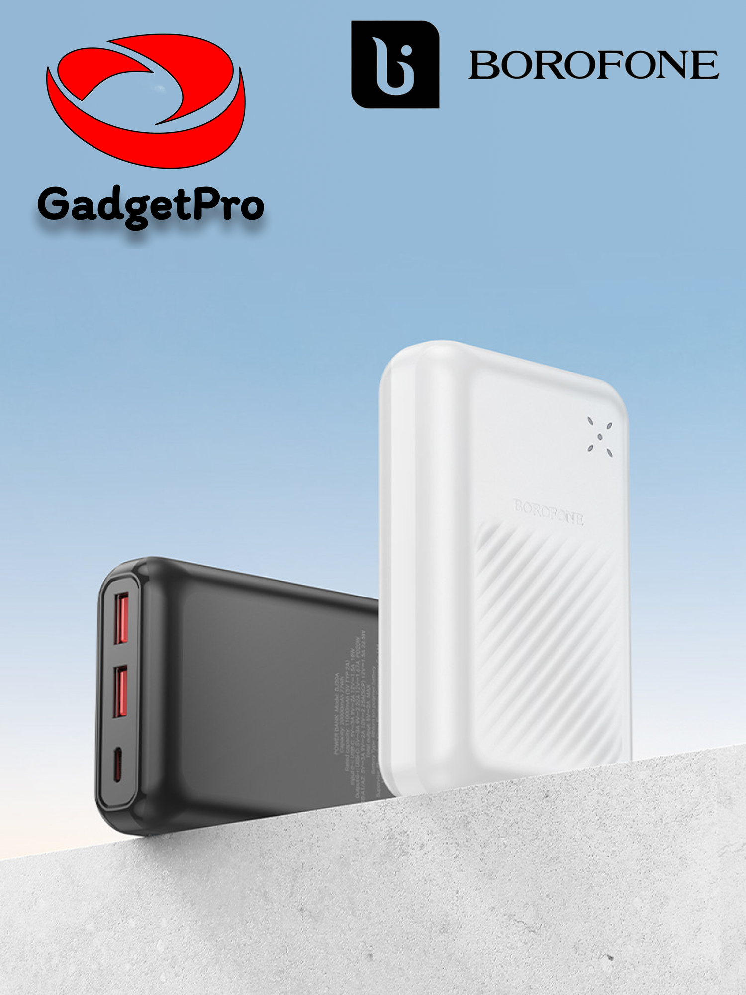 Внешний аккумулятор Borofone BJ30A Starlight, 20000 mAh, 22.5 Вт + PD 20 Вт, быстрая зарядка, LED-индикатор, чёрный