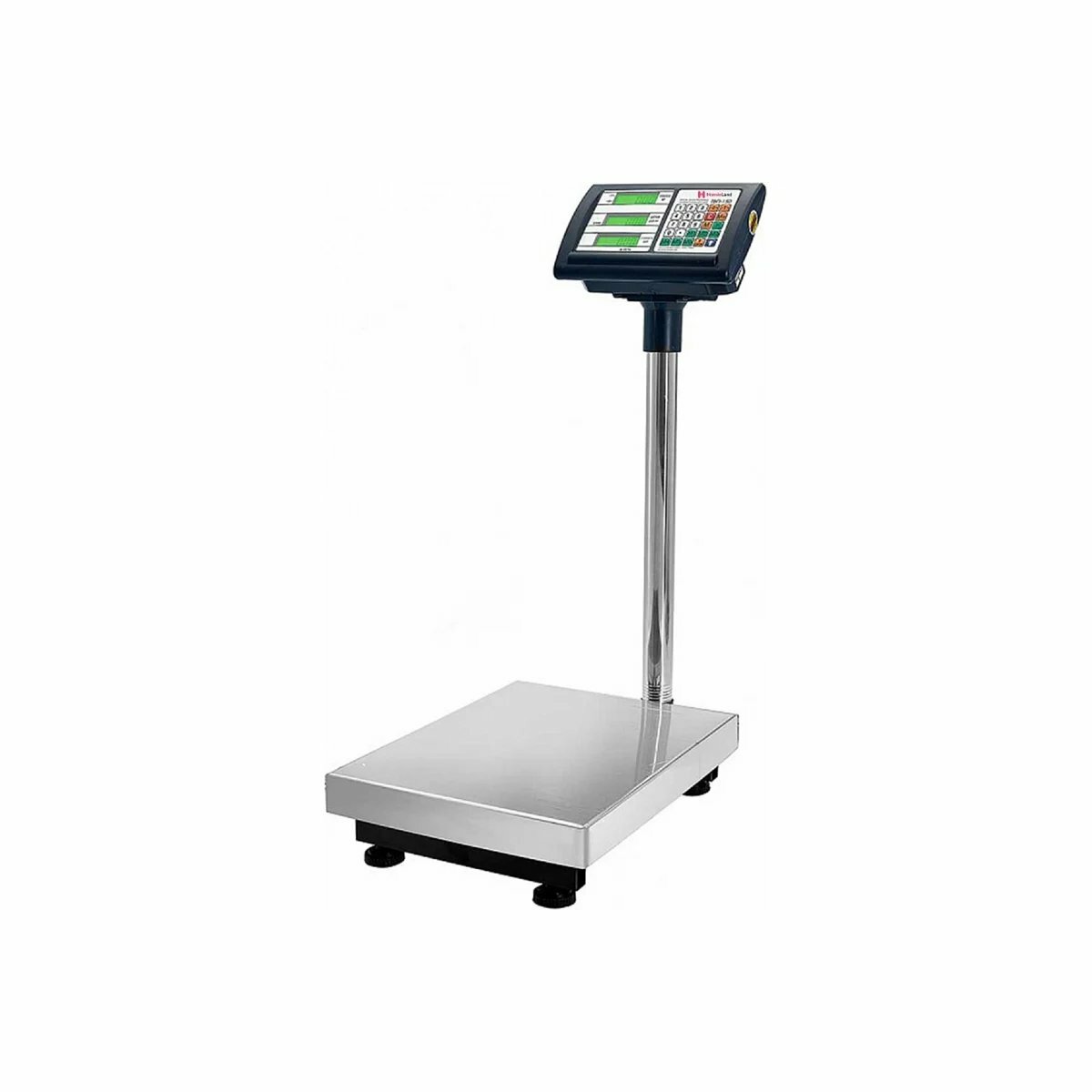 Весы торговые HomieLand WL-150 150кг платформа 30х40см нержавеющая сталь автономная работа 10 часов функция суммирования стоимости двусторонний дисплей с подсветкой