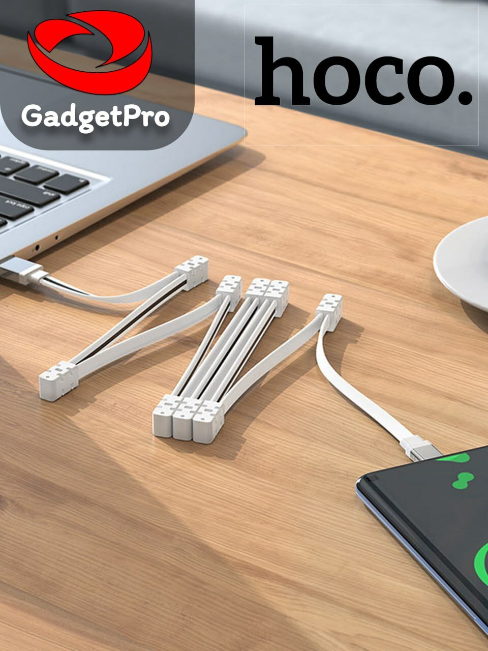 Кабель Hoco U103 Magnetic USB ↔ Type-C, 14 см складной, 3A, магнитная фиксация