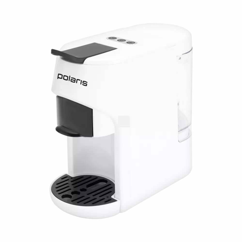 Кофеварка Polaris "3-in-1" PCM 2034 давление 20 Бар съёмный фильтр белый