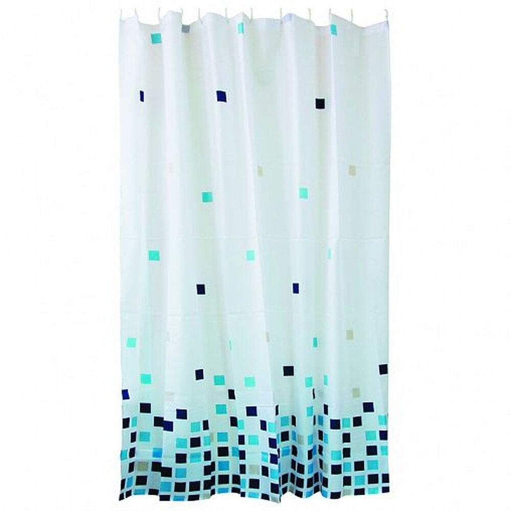 Штора для ванны Рыжий Кот водоотталкивающая полиэстер белая 180x180см