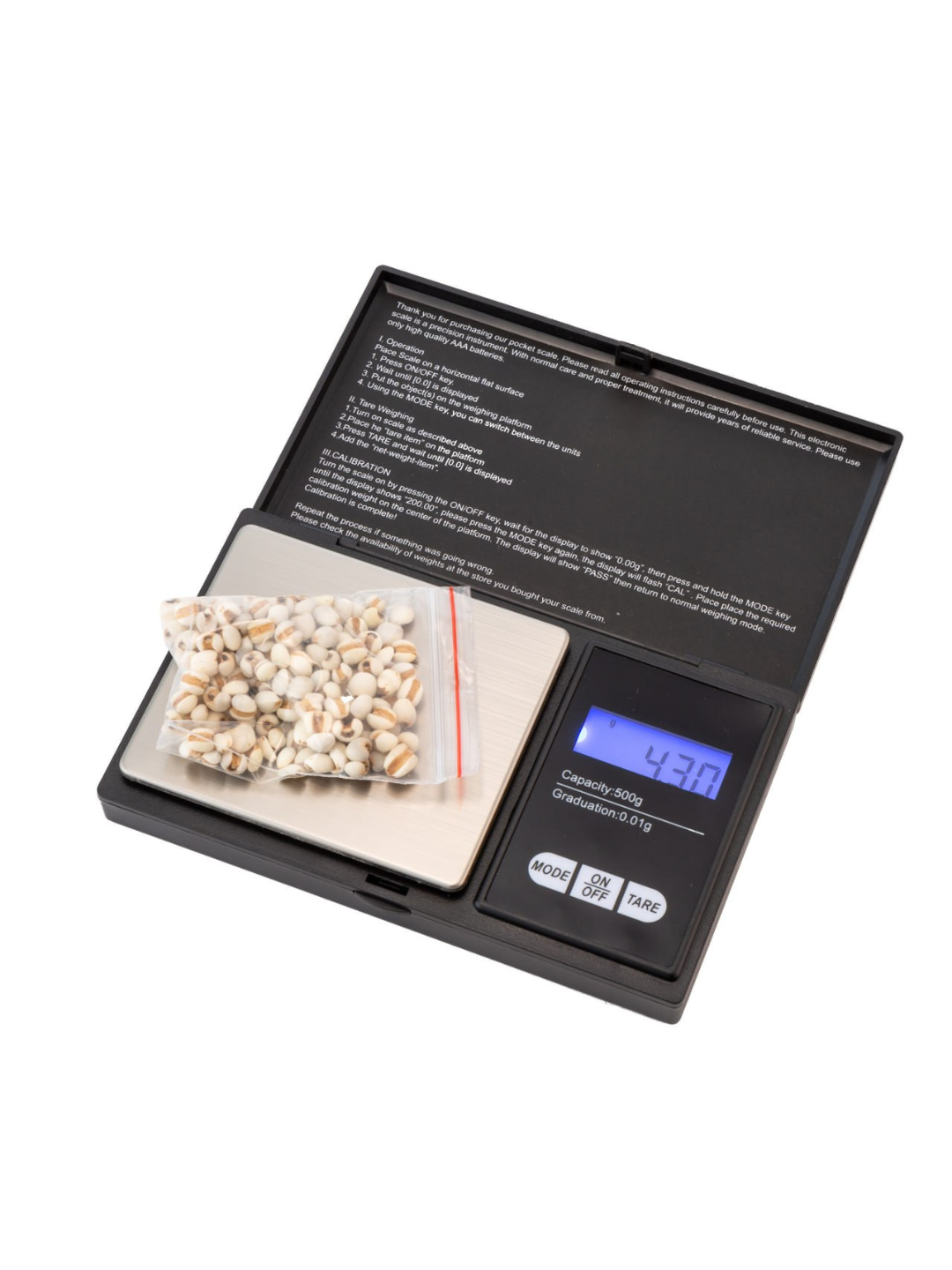 Электронные карманные весы с высокой точностью 0.01 г, портативные, до 500 г — фото 1