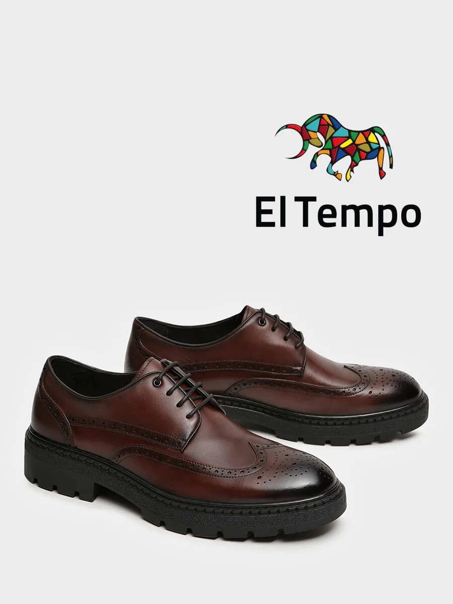 Полуботинки El Tempo, размер 42, коричневый
