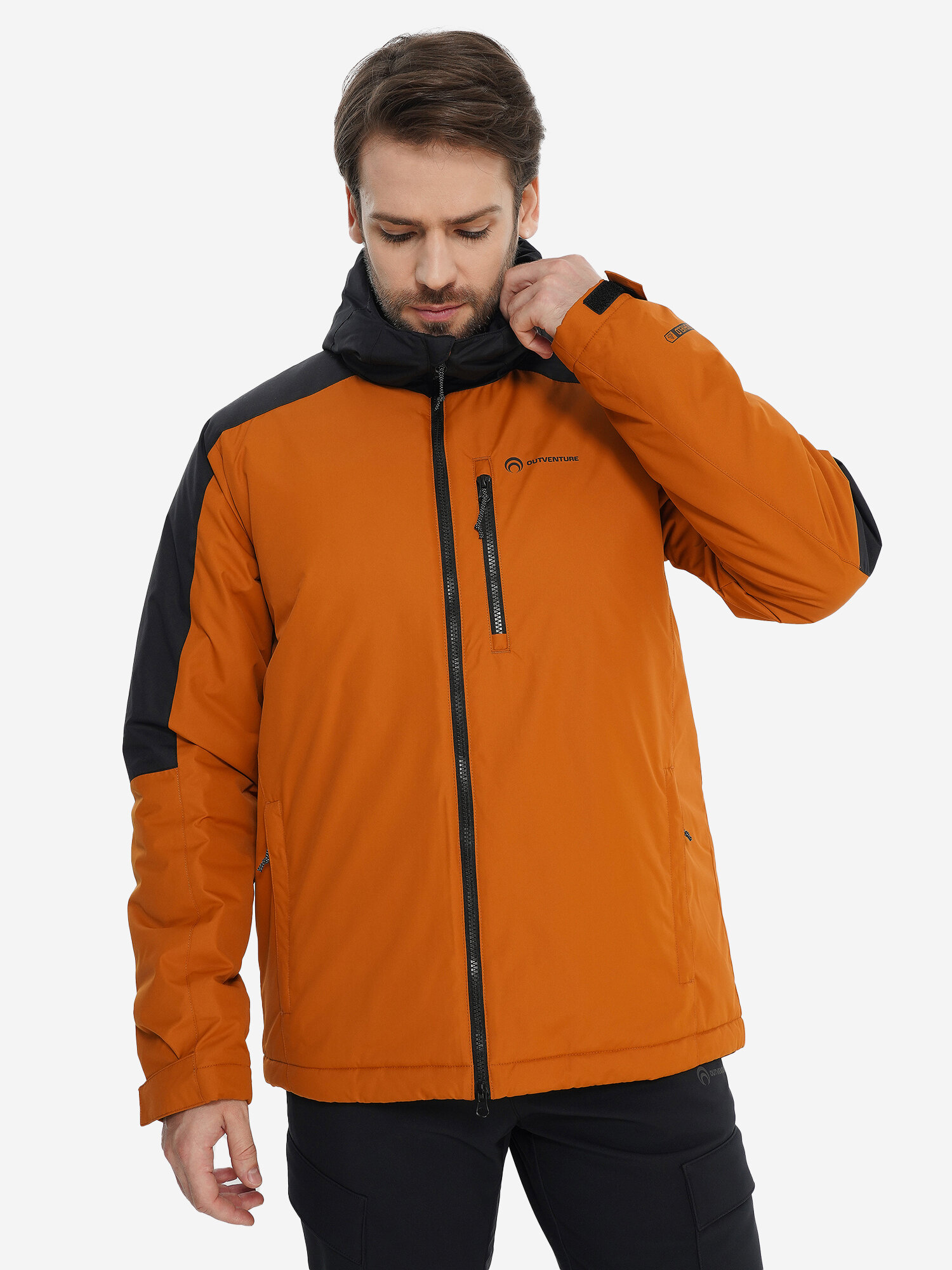 Куртка спортивная OUTVENTURE, размер 52, оранжевый/черный