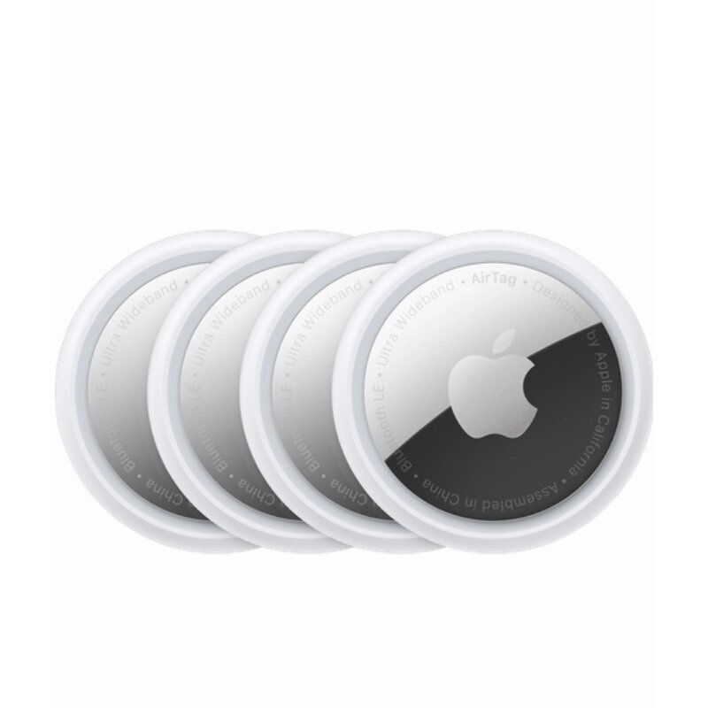 Трекер Apple AirTag белый/ 4 шт Silver серебристый