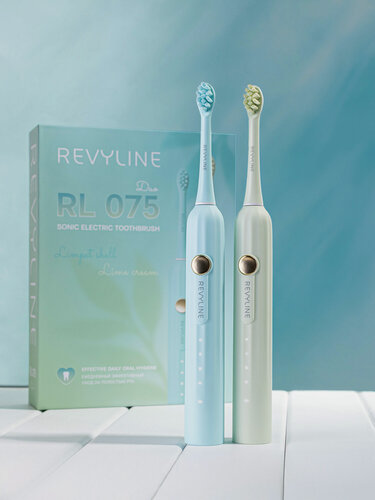 Изображение товара Набор электрических зубных щеток Revyline RL 075 DUO Limpet shell + Lime cream
