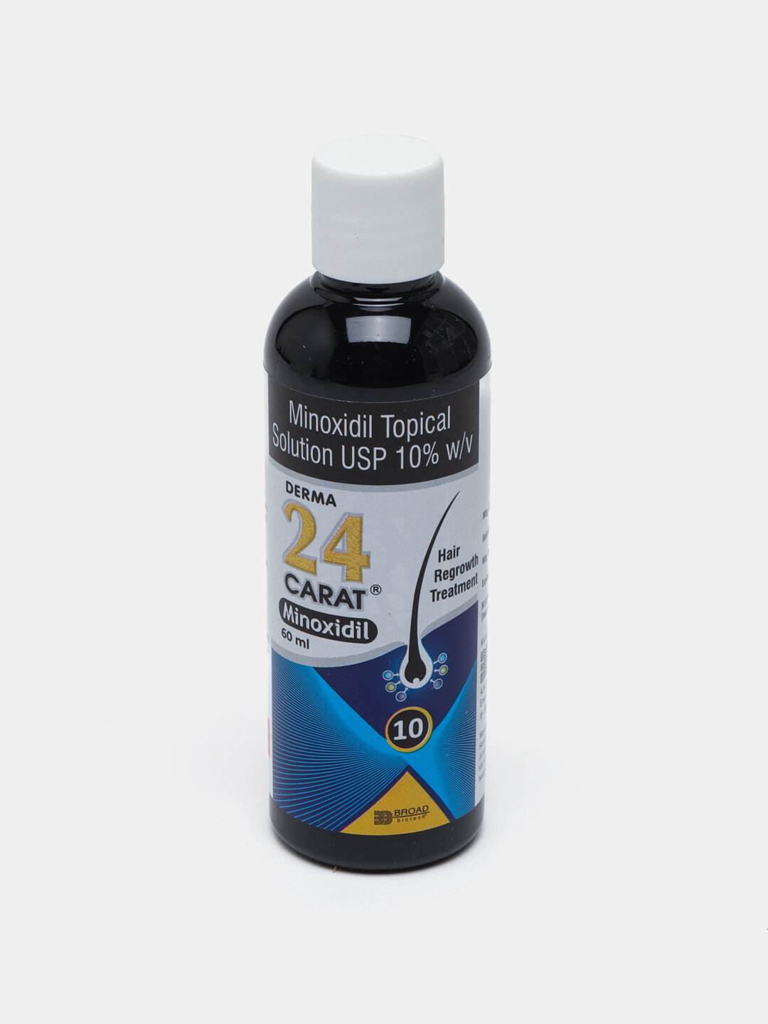 Раствор для волос Derma 24 Karat Minoksidil Topical Solution 10%, 60 мл — фото 1