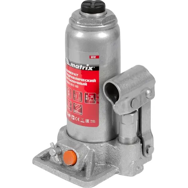 Домкрат бутылочный гидравлический Matrix 50782 до 3 т 178-343 мм